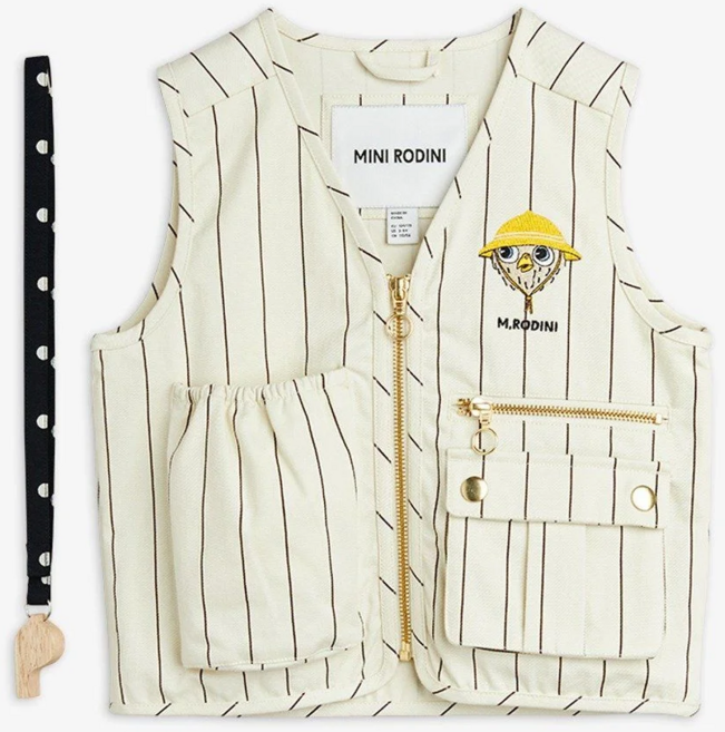 [MINI RODINI] 미니로디니 24SS 키즈 베스트 Owl emb utility vest 2421011011