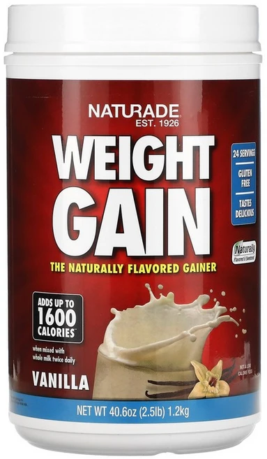 Naturade Weight Gain Vanilla 2.5 lb (1.2 kg), 1133 g, 1개 - 쿠팡