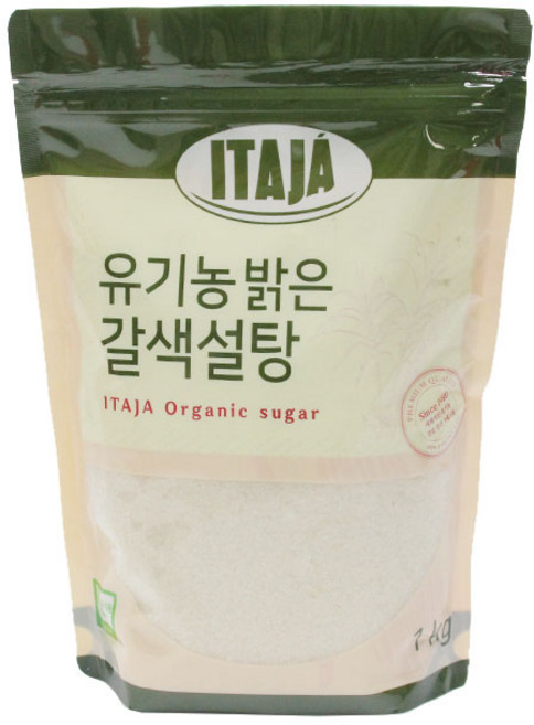 이타자 유기농 설탕 1kg 비정제 원당 사탕수수 매실청 업소용 발효 효소 슈가 갈색 조미료 대용량, 밝은 갈색 설탕, 1개