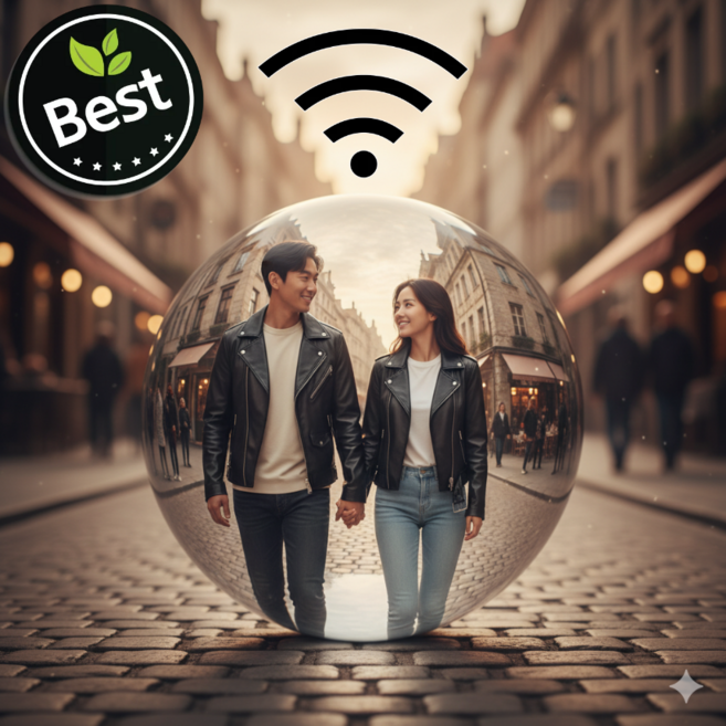 소울메모리볼 크리스탈볼 와이파이 추억보관 고화질스크린 비디오 영상 사진, 블루