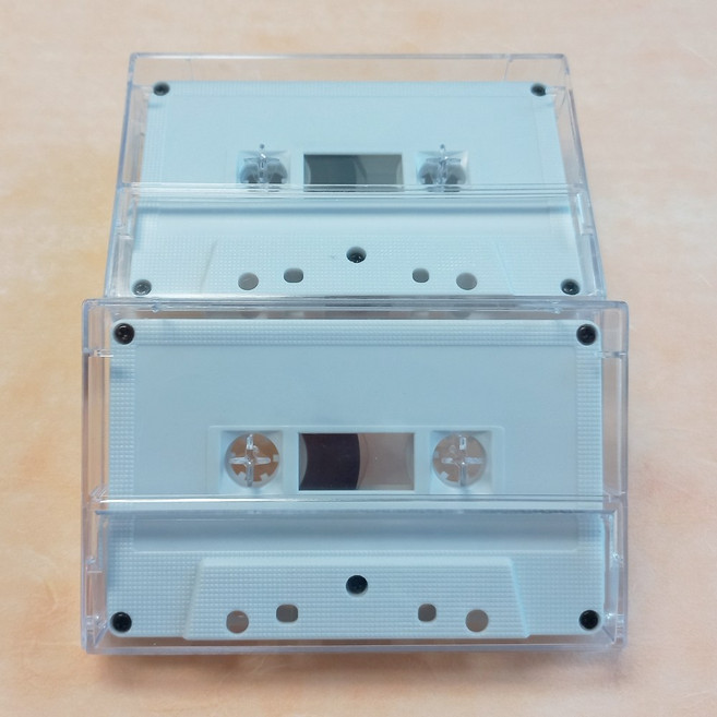 국산 오디오 카세트 테이프 색상 화이트 공테이프 60분 3개 (케이스 포함)