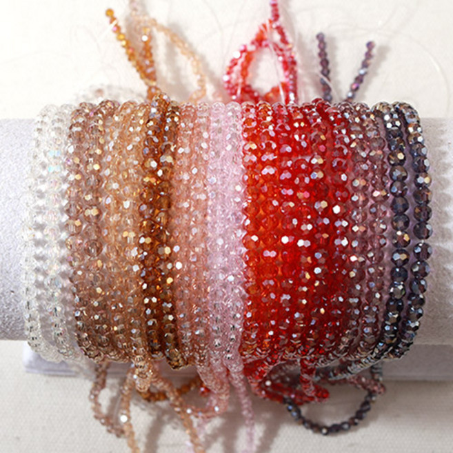 비즈아이 [2-802-A]크리스탈 축구볼 3mm TRAB 1줄(약160개)