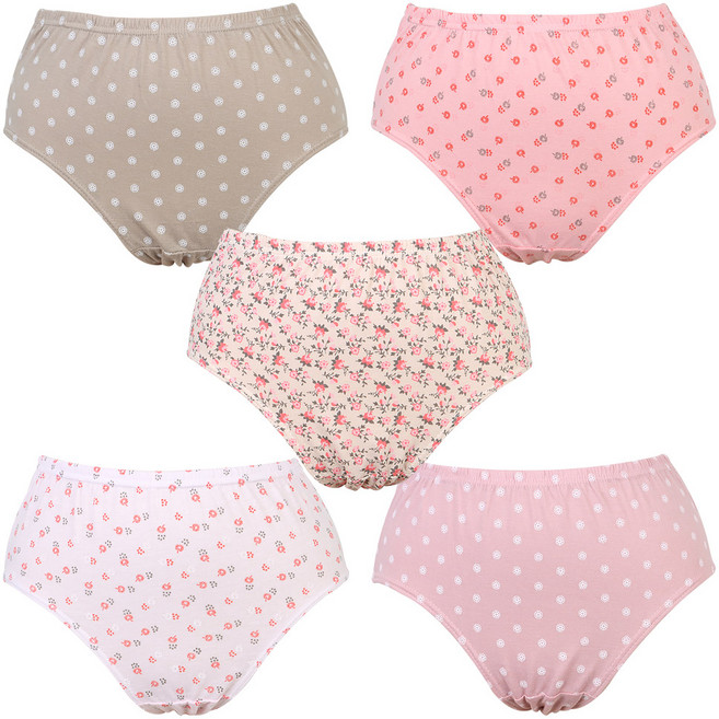 여성 면스판 맥시 삼각팬티 5매입 세트