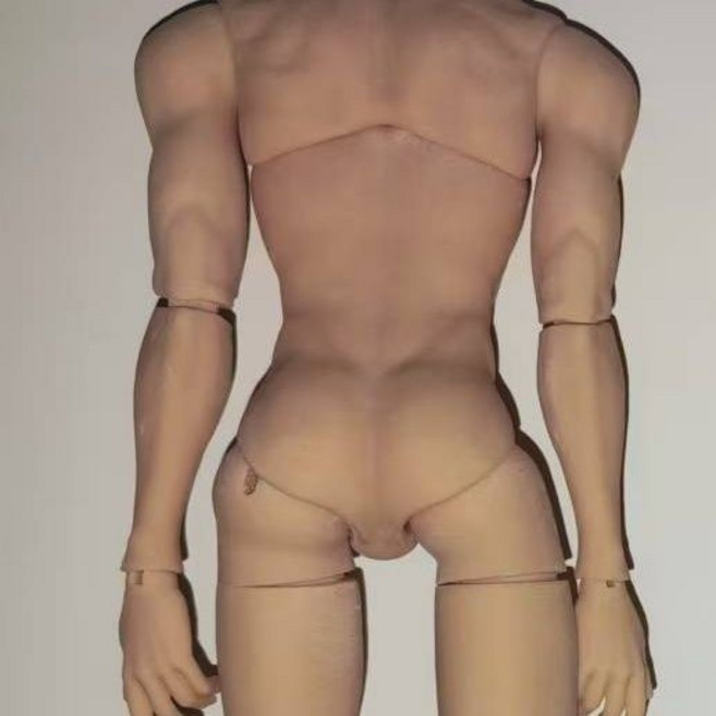 BJD 娃娃男體 壯體 叔體 進口樹脂 可自立, 1個, 燒肌,6分素體