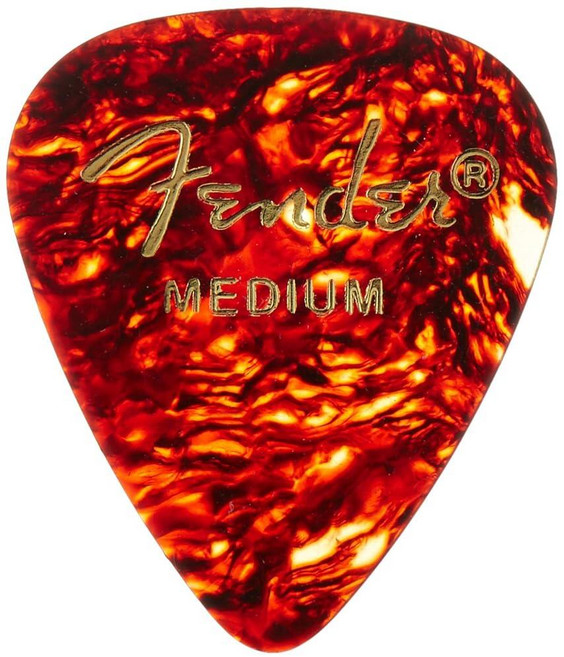 Fender 클래식 셀룰로이드 기타 피크 351 모양 거북이 쉘 미디엄 144팩, Fender 클래식 셀룰로이드 기타 피크 351 모양,