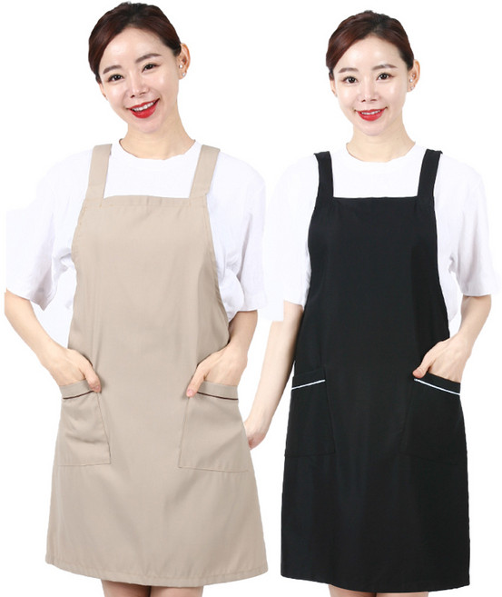 DLA81 요양보호사 카페 식당 주방 기본 심플 앞치마, DLA81 빨강, 1개