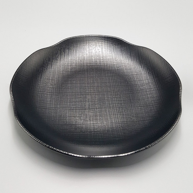 굿다이닝 매트 깊은원형 접시, 블랙, 1개