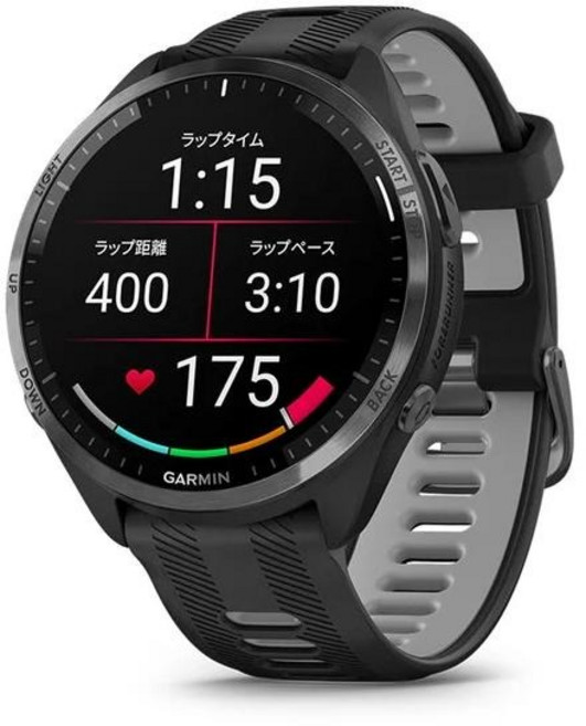 GARMIN Forerunner 智慧手錶 AMOLED螢幕 鈦金屬錶圈 長效續航 多種運動模式, 965 Black, 47, GPS