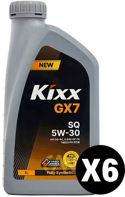GS 킥스 Kixx GX7 SQ 5W-30 1리터, 1L, 5w30, 6개