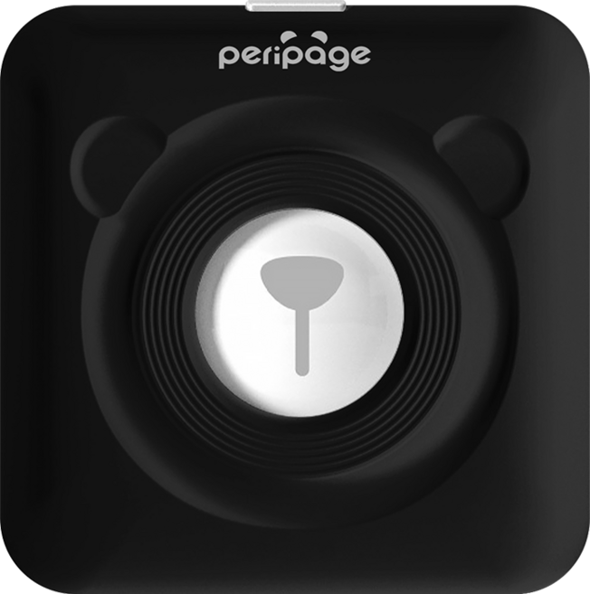 peripage 愛立熊 A6迷你打印機 304dpi高解析度 便攜式無墨打印 支援藍牙與有線連接, A6打印機【304dpi 黑色】送1捲紙