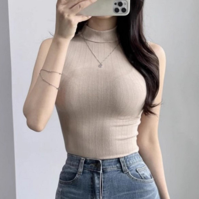 라라홀리 섹시 썸머 반폴라 슬림핏 이너 나시 탑