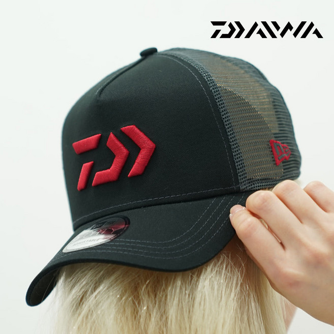 다이와 낚시모자 DC-5504NK 한국다이와 뉴에라 콜라보 하프 메쉬캡, 블랙 프리사이즈