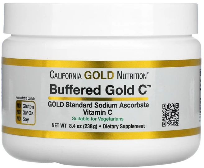 California Gold Nutrition Buffered Gold Vitamin C 캘리포니아 골드 뉴트리션 버퍼드 골드 비산성 비타민 C 영양 보충제 분말 238g, 1개 - 쿠팡