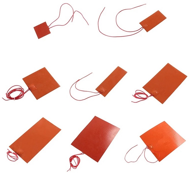 실리콘 히터 패드 전기 담요 유연한 매트 자동차 연료 엔진 오일 탱크 도구 가열 보온 액세서리 5V 12V 24V 220V