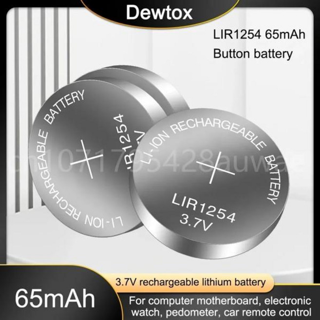 고용량 충전식 리튬 배터리 블루투스 이어폰 팔찌 LIR1254 3.7V 65mAh 10-100 개