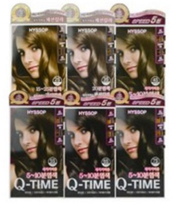 히솝 큐타임 헤어칼라크림 새치머리 멋내기 염색약 3S 밝은황갈색 2개, 밝은황갈색+밝은황갈색