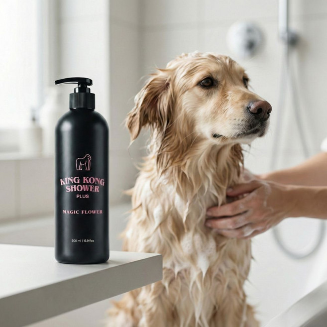 킹콩샤워 강아지 샴푸 매직플라워, 500ml, 1개