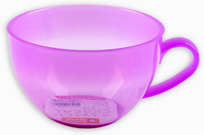 일조 크리스탈 시리얼컵 6-17 국산 시리얼볼 투명 손잡이볼, 퍼플, 1개