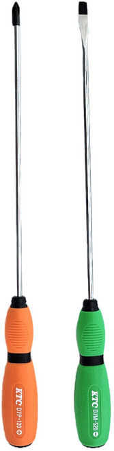 KTC 소프트 그립 스크류 십자 드라이버(+) / 토요타&렉서스 지정 공구 (TOYOTA&LEXUS), 1개, 주황