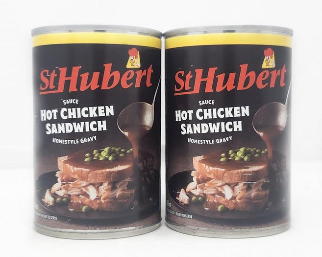 캐나다산 그레이비 2팩 398ml 411.1g(14.5온스) 캔 St Huberts 홈스타일 소스 (핫 치킨 샌드위치 그레이비) 200265, 핫 치킨 샌드위치 홈스타일 그레이비
