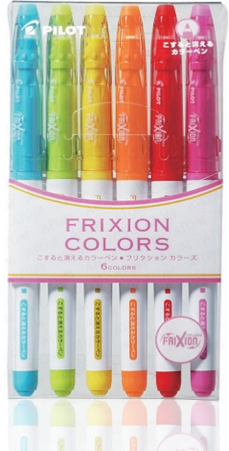 (6색세트) PILOT 열펜 열사인펜 싸인펜타입 아이롱펜 아이론펜 프릭션컬러즈, 1개, 혼합색상