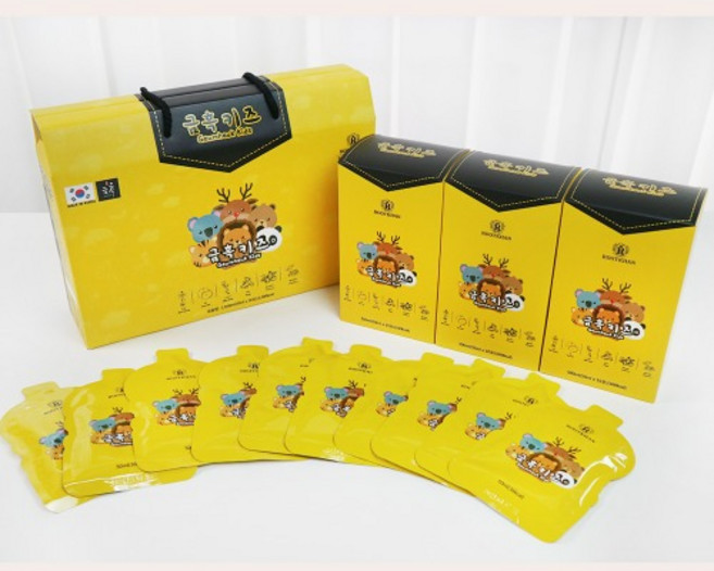 [2박스] 금혹키즈 유아 어린이 흑삼 홍삼음료 홍삼엑기스 30포 엘더베리 생강, 1, 1.5L