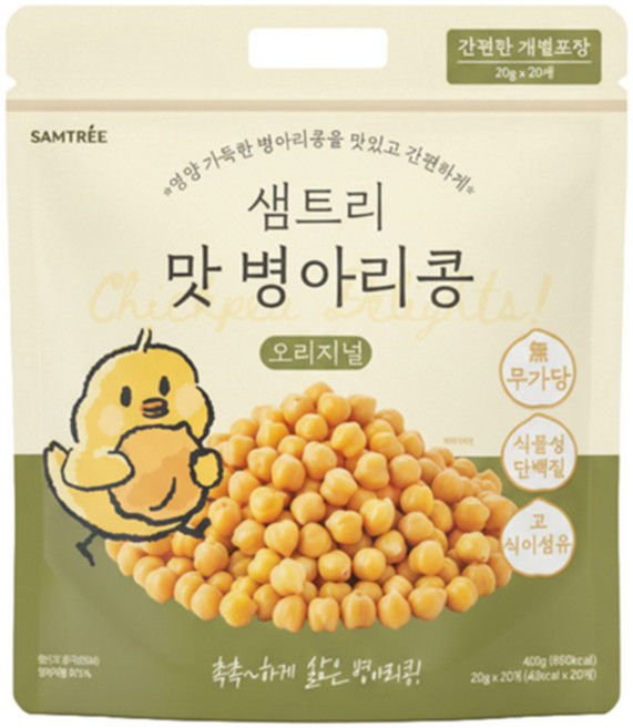 샘트리 맛병아리콩 오리지널, 20g, 3개