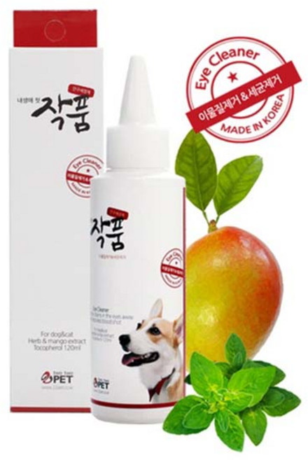 작품 강아지 고양이 안구 눈세정제, 1개, 120ml