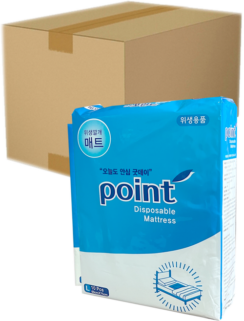 안심 포인트 위생매트 깔개 다용도매트 파랑(60x75) 200장, 10개입