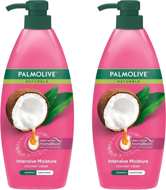 팜올리브 샴푸 & 컨디셔너 Palmolive Shampoo&conditioner, 핑크(코코넛), 2개, 600ml - 쿠팡