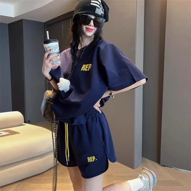 ANYOU 여성 여름트레이닝복세트 오버핏 빅사이즈 트레이닝세트