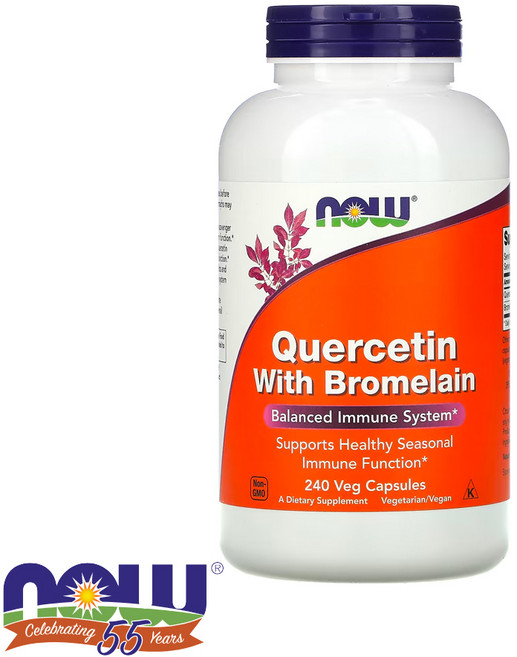 Now Quercetin with Bromelain Balanced Immune System 나우 케르세틴 브로멜레인 밸런스 240베지캡슐, 240정, 1개
