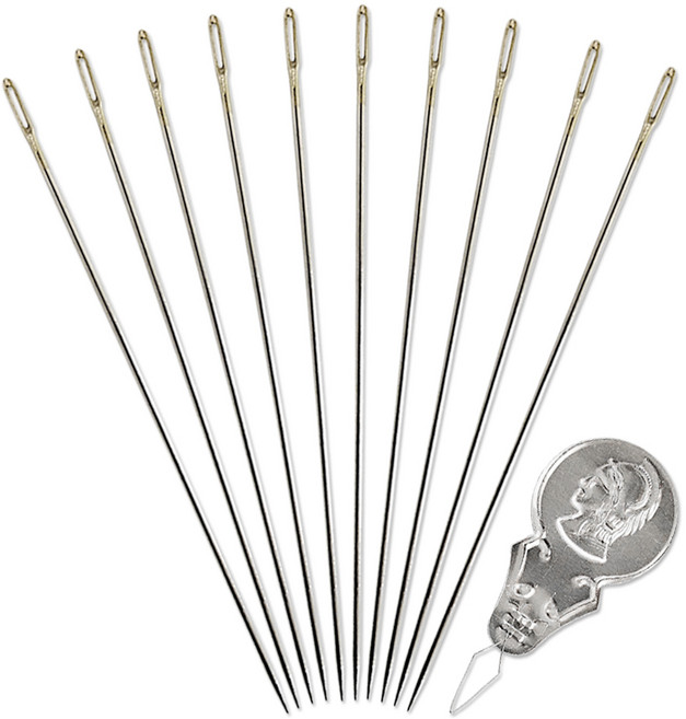 한양 시침용 바늘10P 이불 수선 바느질 옷바늘 효자핀, 1개