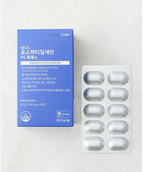 뉴트리코어 포스파티딜세린, 뉴트리코어 두뇌엔 PS 포스파티딜세린 60정 x 2개, 2개, 60정