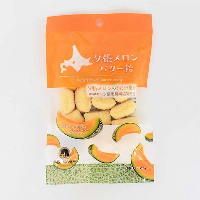 홋카이도 킨토요린 유바리 멜론 버터 캔디 사탕 3봉지, 80g