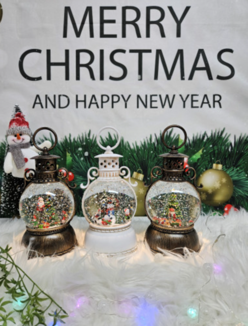 크리스마스 회전 원형랜턴 워터볼 스노우볼 오르골 무드등 인테리어장식품24051, 병정 트리(24051-3)