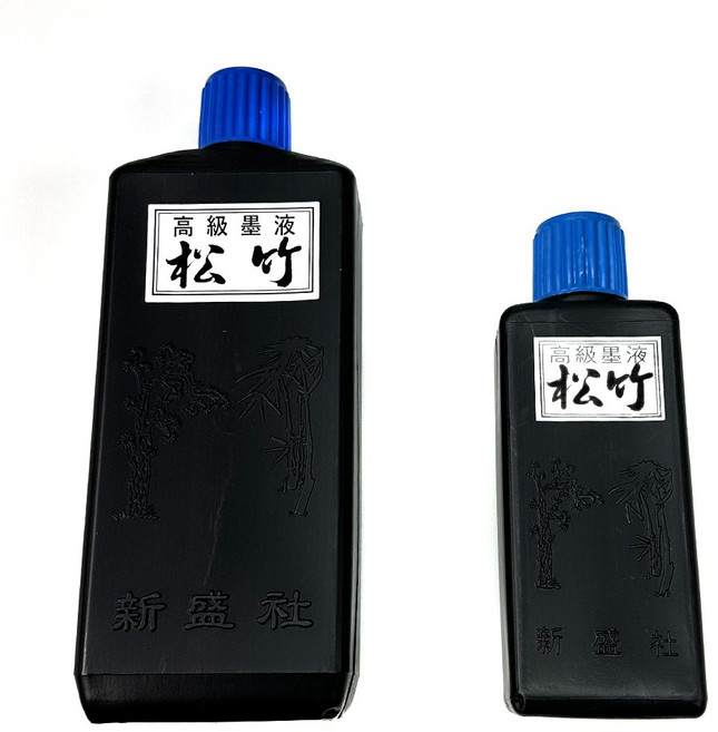 송죽 흑색 고급 먹물 대 450ml 건축용 서예 먹통, 1개