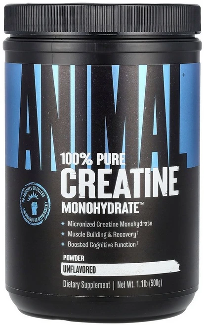 애니멀 Animal 100% Pure Creatine Mono하이드레이트™ 파우더 무맛 500g1.1lb125056원산지:기타 - 쿠팡