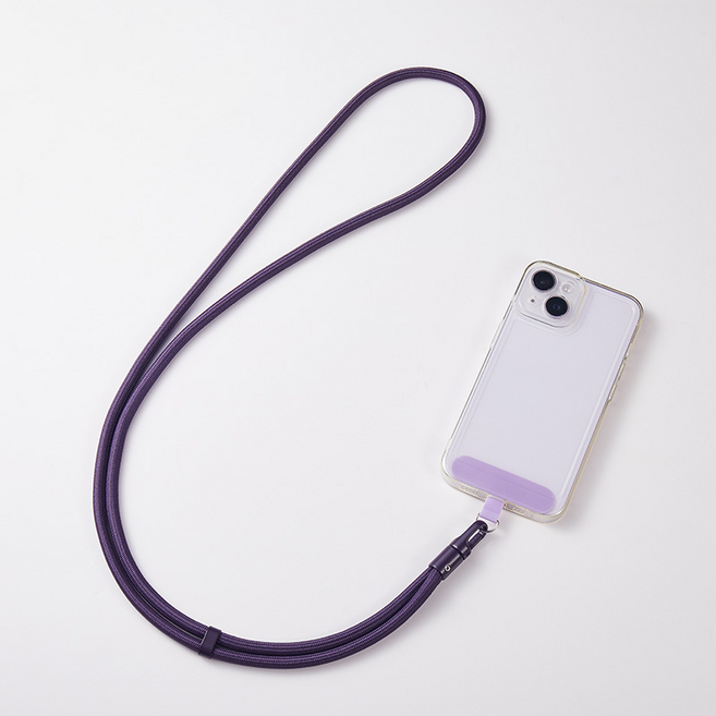생활연구소 핸드폰 목걸이 스트랩 도난 방지 L, 1개, 퍼플