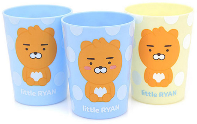 홈앤키즈 카카오프렌즈 리틀프렌즈 3P 컵 라이언 어피치 유아 어린이 어린이집 물컵 양치컵 생일선물 단체선물, 리틀프렌즈 3P컵_라이언, 1개
