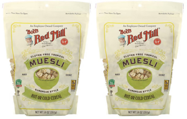 밥스레드밀 글루텐 프리 트로피칼 뮤즐리 397g 2개