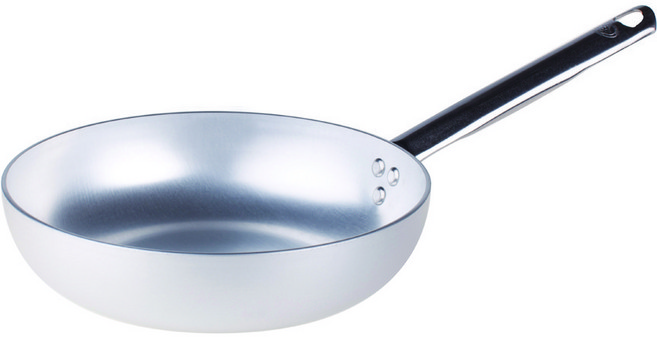 [Pentole Agnelli] 무코팅 알루미늄 파스타용 후라이팬(소테팬), 소태팬 (인덕션용)@24cm(1~인분용), 1개, 24cm