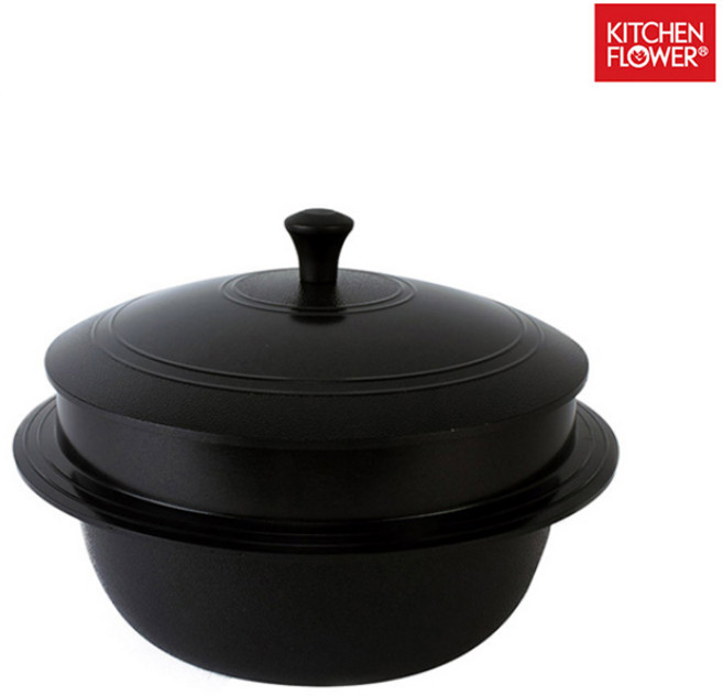 키친아트 통5중 일품 누룽지 가마솥 국산 무쇠 불판 아침밥 화덕 뚜껑 냄비 높은형 18cm, 단품, 1개