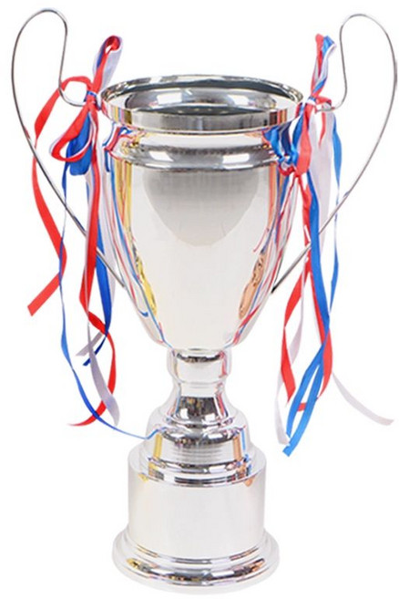 축구 트로피 대형 우승컵 발롱도르 시상 대회 챔피언, 50cm 금속 대귀 실버 무료인쇄