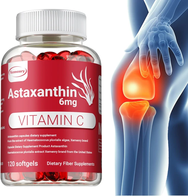 아스타잔틴 캡슐과 비타민 C 함유 - 천연 항산화 작용으로 피부 및 눈 건강 관절 및 근육 건강 에너지 및 면역력 증진, 1개, 30정 - 쿠팡