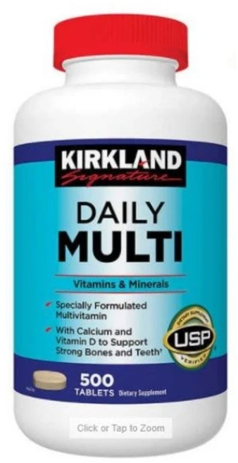 커클랜드 데일리 멀티 비타민 500정 (타블렛) Kirkland Daily Multivitamin 500tabs, 1개 - 쿠팡