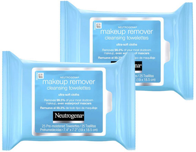 뉴트로지나 메이크업 리무버 클렌징 타월렛 19 x 18.5cm, 2개, 25개입
