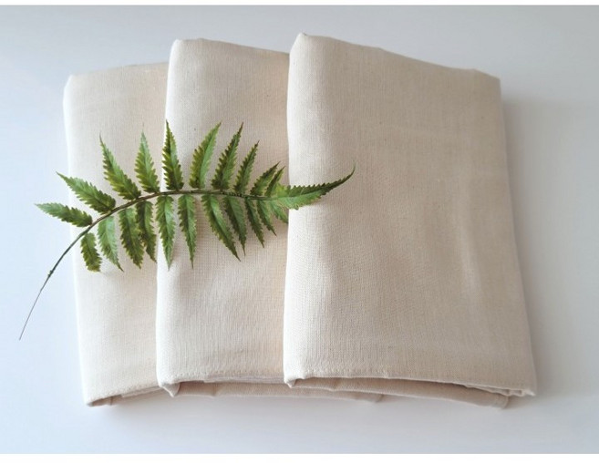 3겹 무형광 강화 소창 목욕 수건, (3겹 정련X), 3개