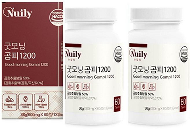 곰피추출물 곰피추출분말 국산곰피 곰피흑마늘 직장인 활력, 3개, 60정