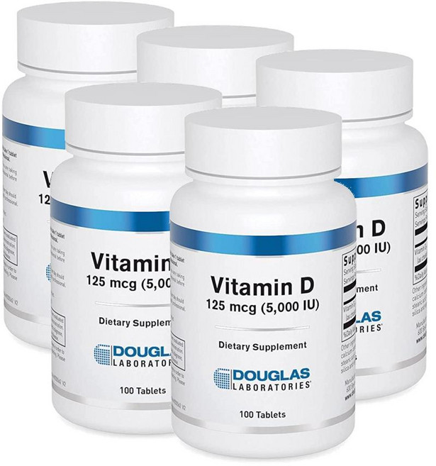 더글라스랩 비타민D 125mcg 5000IU Douglas Laboratories Vitamin D, 5개, 100정